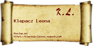 Klepacz Leona névjegykártya